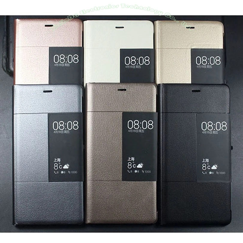 Funda de cuero con tapa para HUAWEI P9 PLUS, carcasa Original oficial vista inteligente, identificación de llamadas, para HUAWEI / P9 Plus, N °: P91 _ AliExpress Mobile