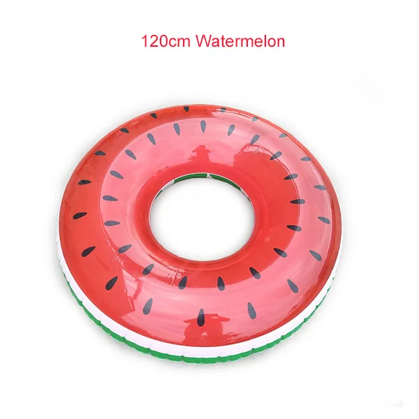 Rooxin 150cm Adult Swimming Ring Strawberry Women Inflatable Swimming Circle Boat Float Pool Summer Water Party Toys - Цвет: 120cm Watermelon