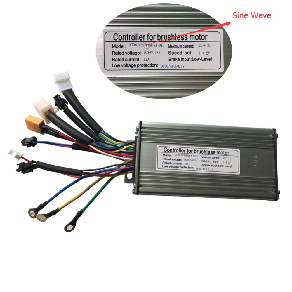 Clearance 36V 48V 500W 25A Electric Bicycle Brushless 9 Mosfet Sine Wave Controller with KT LCD3 LCD8 Display Panel Ebike Accessories 4