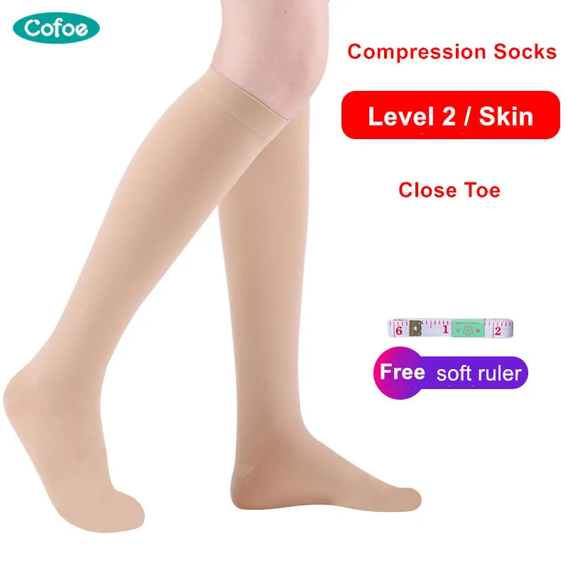 Cofoe Medical Compression Socks Varicose Veins Knee High Stockings