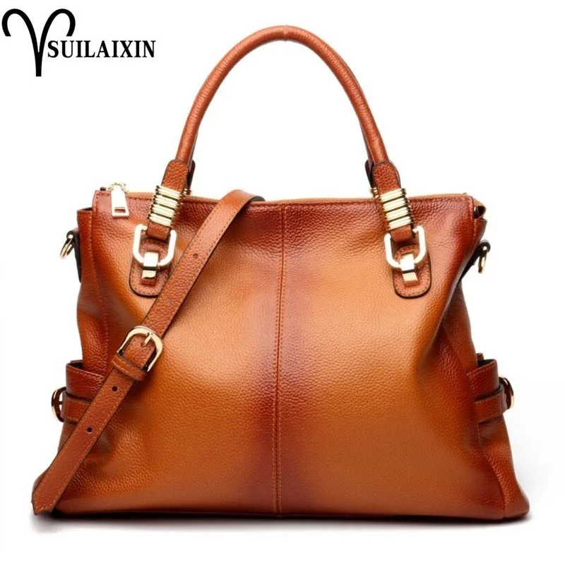 

women handbag ladies genuine leather messenger bag women's big vintage shoulder crossbody bag female large tote bag zipper