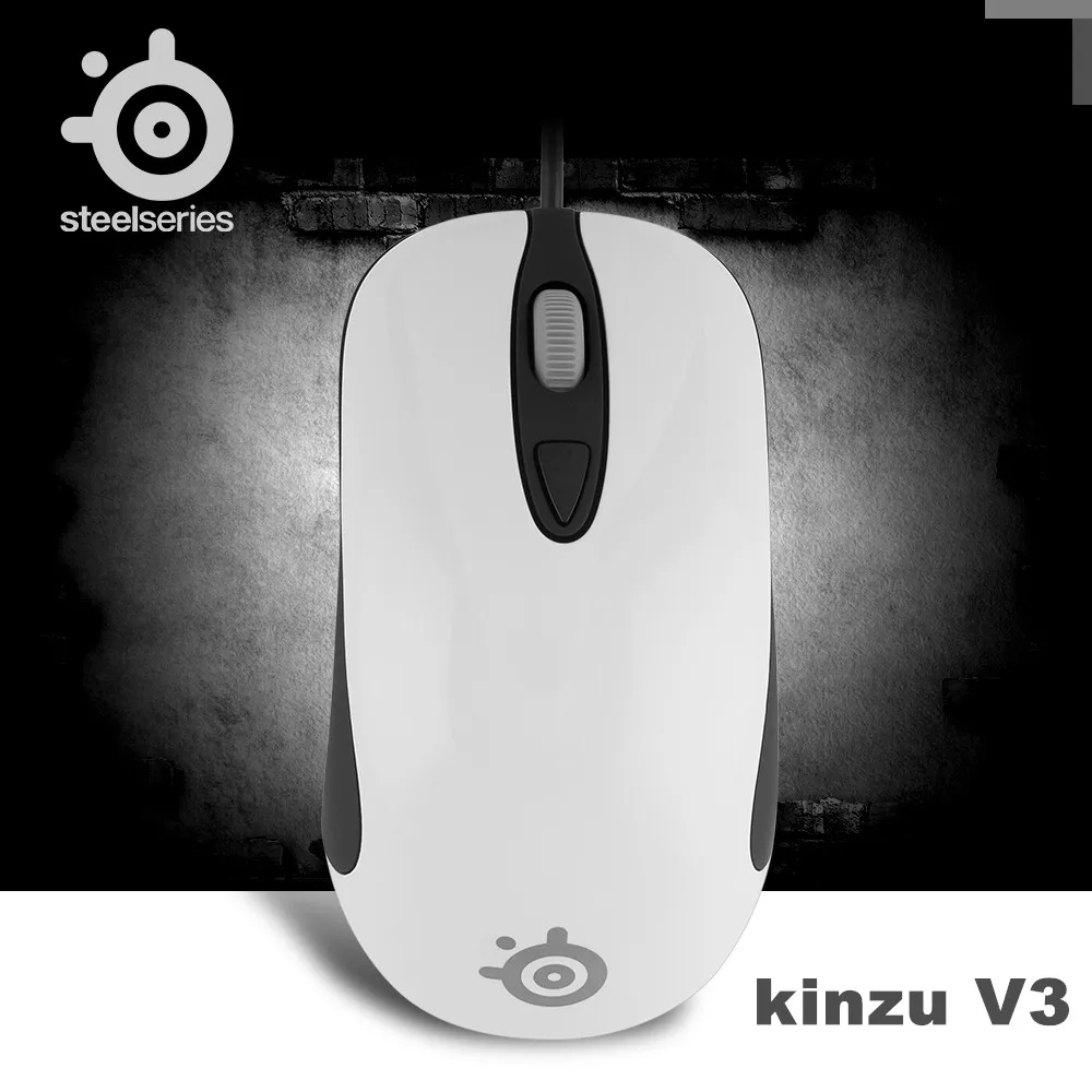 Cena Darmowa wysyłka oryginalna mysz SteelSeries Kinzu V3 V2 mysz do gier USB przewodowa mysz optyczna 2000DPI Steelseries