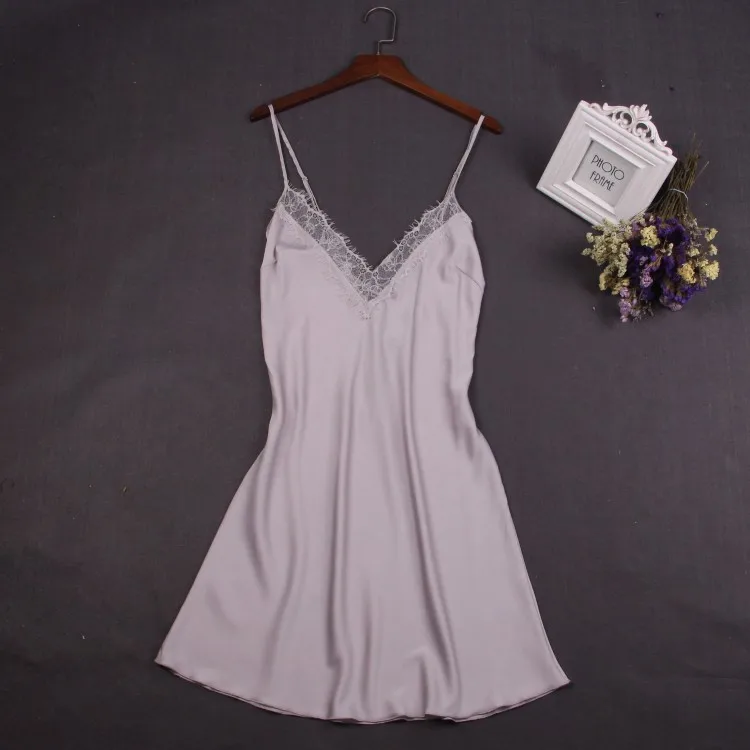 Women Nightgowns Women Nightdresses Sleeping Dress Sexy White Women Nightwear Lace Nightdress Nighty Mini Nightgown Suspender Skirt Sleepwear Rayon Sleeveless For Female M-XXL