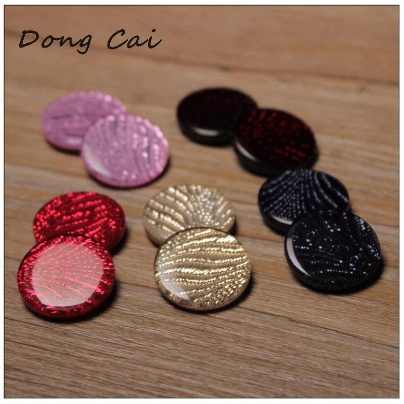 

100pcs Free Shipping Multicolor Mosaic han edition Resin coat buttons accessories DIY manual material Suit dress coat buttons