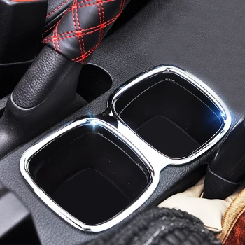 

For Suzuki Sx4 S-cross 2014-2018 Interior ABS Chrome Car Styling Water Cup Holder Frame Cover 1*