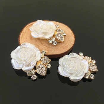 

20pcs/lot Crystal And Shell flower Jewelry Findings DIY Making Jewelry Components Wedding Prom Embellishments Accessories Parts