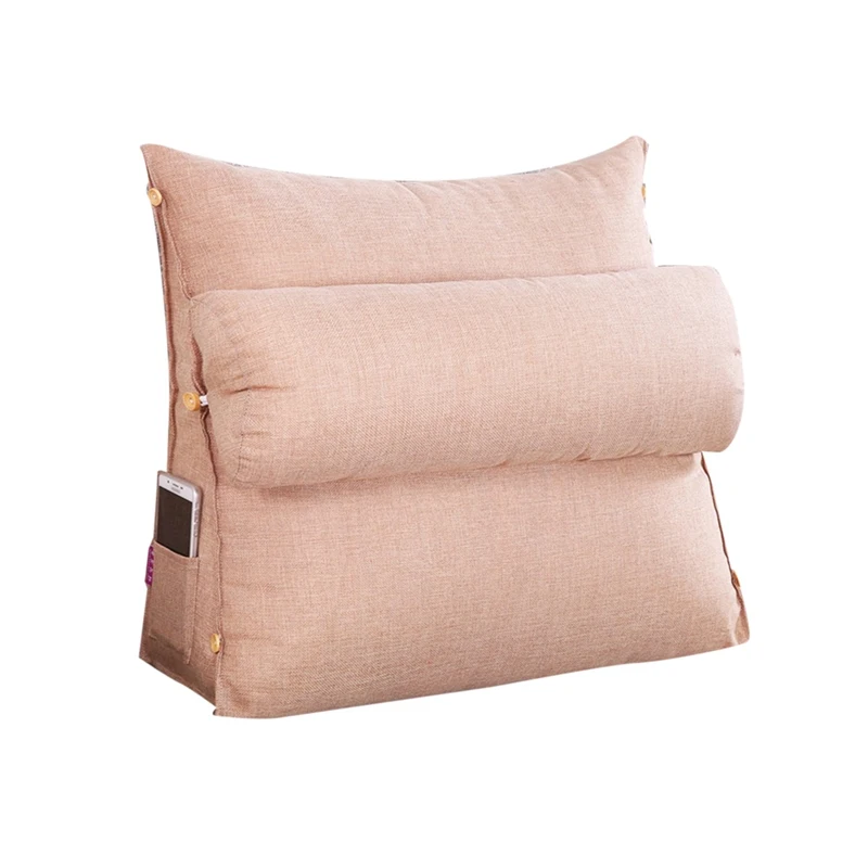Новая задняя подушка дышащая напольная подушка большая задняя подушка с круглая подушка однотонное цветное сиденье декоративная подушка для дома - Цвет: Beige