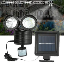 Двойной детектор безопасности солнечной энергии точечный свет датчик движения 22 Светодиодный прожектор для наружного сада TN99