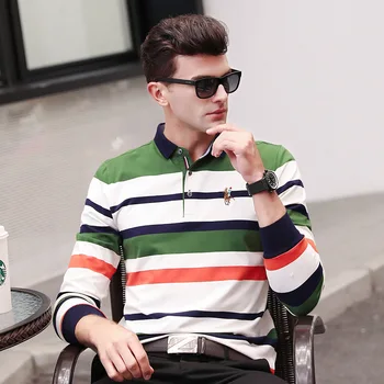 

Hot sale autumn winter new arrival long sleeve polo shirt men cotton business casual breathable homme camisa plus size XXXL 2896