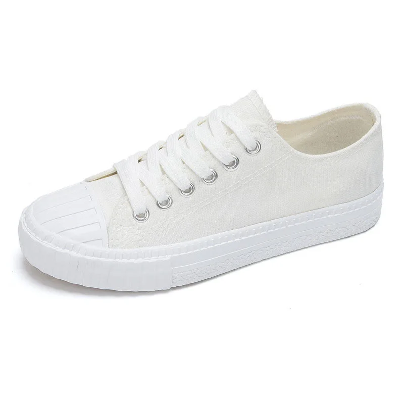 

2019 New Women Sneakers Shoes Female White Sneakers Canvas Shoes Women Trainers Lace Up Chunky Sneakers Ladies Tenis Feminino