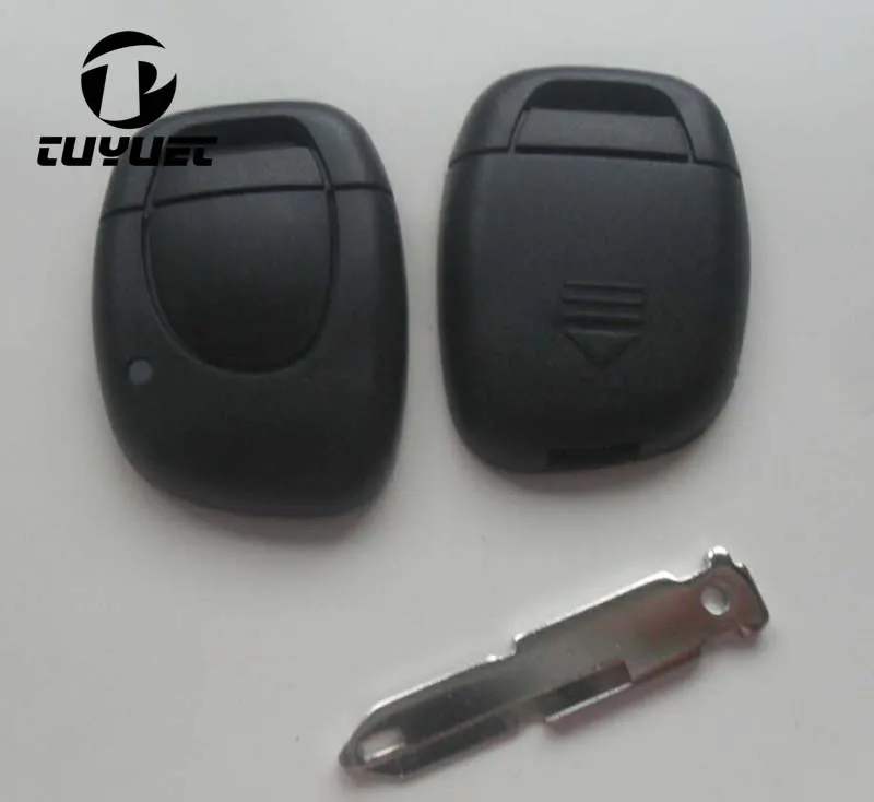 10PCS 1 Button Uncut Blade Remote Key Shell For Renault Twingo Clio Kangoo Master Car Key Case without Battery Clamp