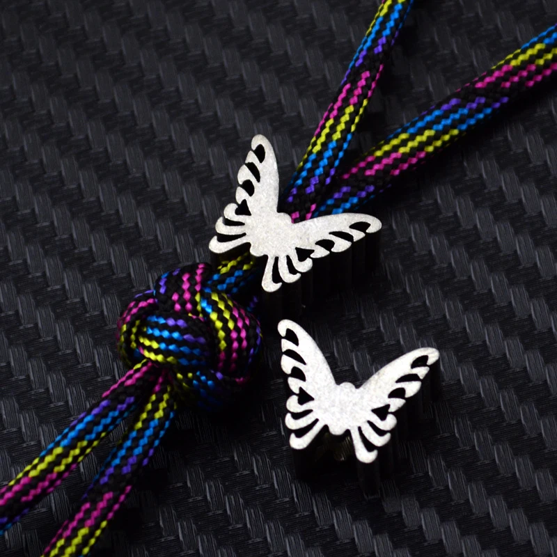 

Butterfly Titanium Alloy Knife Beads Outdoor EDC Accessories Butterfly Paracord Beads