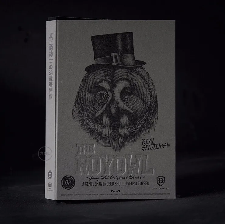 Limitada da Série da Coruja Real com Cadernos Especiais do Corte Fresco para o Desenho o Livro de Esboços p da Edição Laterais Naturais Presente b5 268 7 da edição limitada da série da coruja