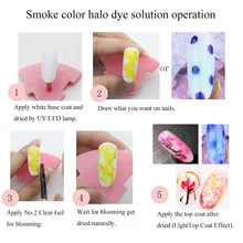 1 шт DIY акварельные чернила лак для ногтей гель с рисунком цветения дымчатый лак для маникюра NShopping