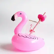 Mini flotteur gonflable en forme de flamant rose licorne donuts, jouets pour boisson, jouets avec anneau de natation, fête, plage pour enfants et adultes, support de verre