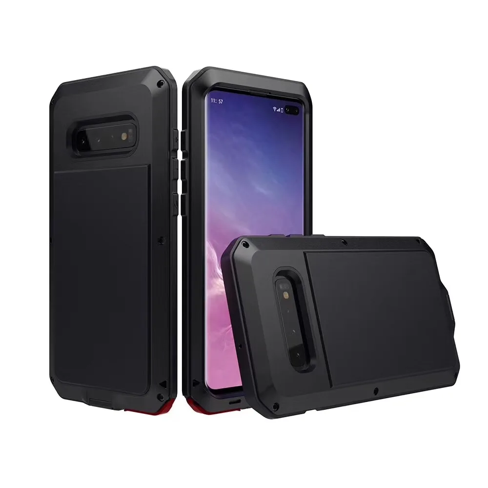 

Heavy Duty Protection Doom armor Metal Aluminum phone Shockproof Dustproof Cover Case for Samsung Galaxy S10 Plus S10 edge
