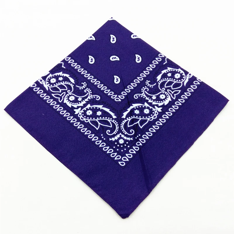 55*55 см Милая женская Бандана с принтом шарф квадратный головной платок женский мотоциклетный головной убор для активного отдыха - Цвет: Purple