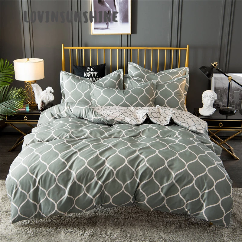 Lovinsunshine Comforter Set King Size Bed Duvet Cover Queen Green Geometric Patterns Bedding Set Luxury Ab 142 Bedding Sets Aliexpress