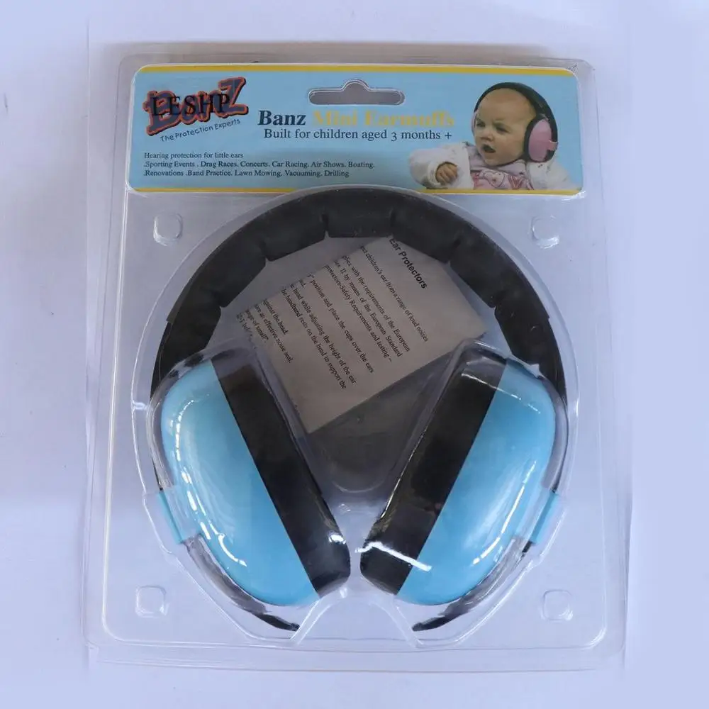 Маленькие детские слуховые защитные наушники удобные наушники с шумоподавлением для защиты вашего малыша от 3 месяцев - Цвет: Синий