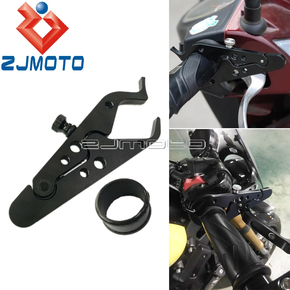 Motorcycle Cruise Control System Handlebar Assist Clamp CNC Aluminum Throttle Lock w/ Rubber Ring |