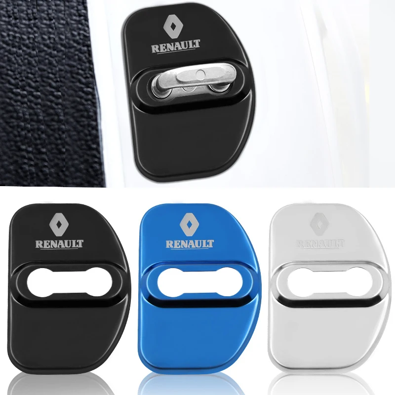 

New 4pcs Door Lock Decoration Protection Cover Car Styling Case For Renault Megane 2 3 Scenic Laguna Stainless Steel Car-Styling