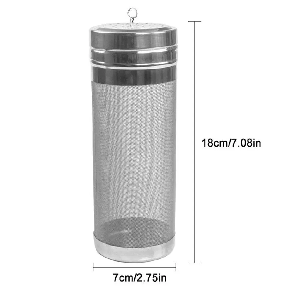 

Silver Homebrew 300 Micron Stainless Steel Brew Filter / Dry Hopper Combo Homemade Beer Hop Spider Mesh Strainer Homemade Tool