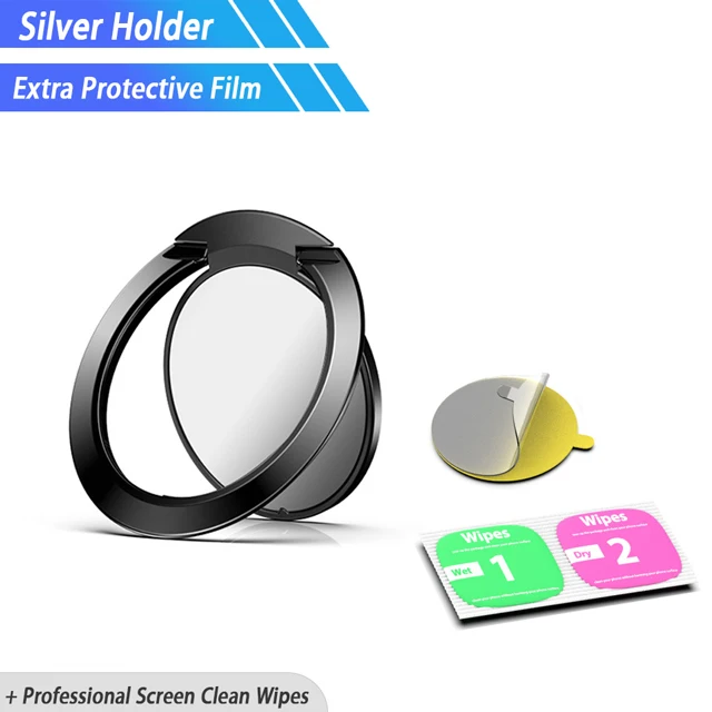 Супер тонкий палец кольцо держатель для мобильного телефона в машине Магнитная подставка Телефон кольцо планшет держатель кронштейн для samsung huawei Xiaomi - Цвет: Silver