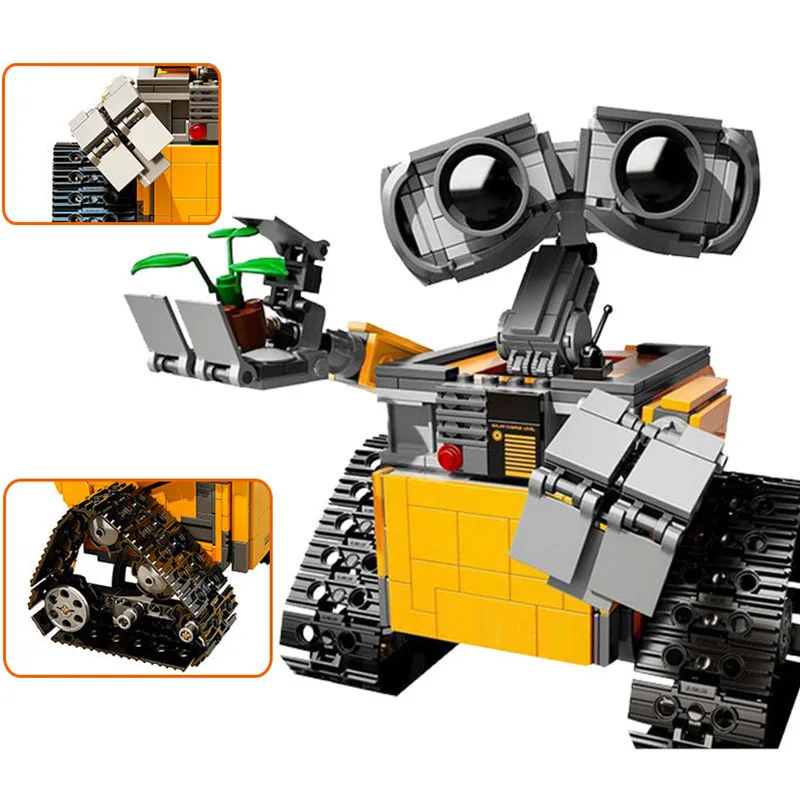 

Hot 687pcs Idea Robot WALL E Building Blocks Building Bricks Fun Toys For Children Christmas Gift Compatible with LegoINGS