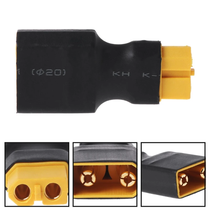 

Amass XT60 Female Convert to XT90 T Plug Dean Male Connector Conversion Adapter Wireless Car Helicopter Multicoptor