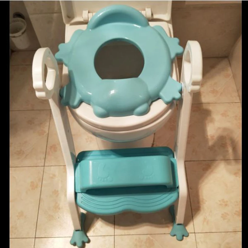 Hot sale new products foldable baby potty with step plastic baby toilet