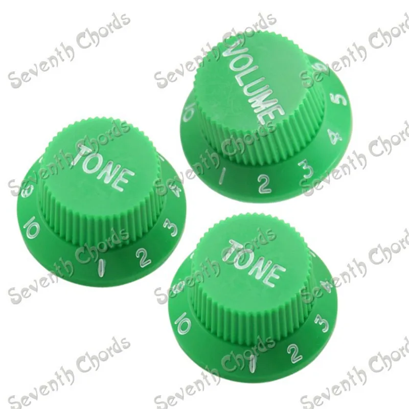 A Set 3pcs Speed Control Knobs One Volume Tow Tones Electric Guitar