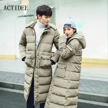 Для мужчин с хлопковой подкладкой зимние пальто пары платье подпушка длинные зимние куртки верхняя одежда
