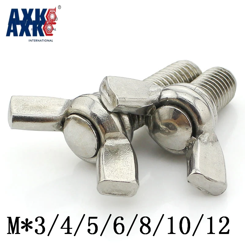 

AXK 304 Stainless Steel Butterfly Nut A2-70 M*3/4/5/6/8/10/12 DIN315