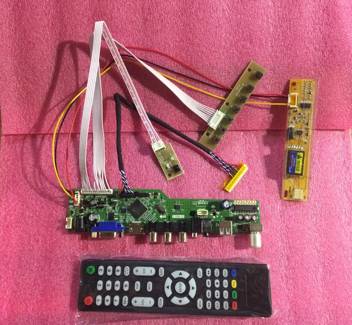 TV HDMI VGA CVBS плата ЖК-контроллера с USB T.VST59.03 T.V56.03 для фотоэлементов 1280*800 тест
