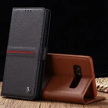 

Luxury Original Brand GEBEI Genuine Leather Wallet Flip Case Cover For Samsung Galaxy S10E S10 Plus Cases With Stand