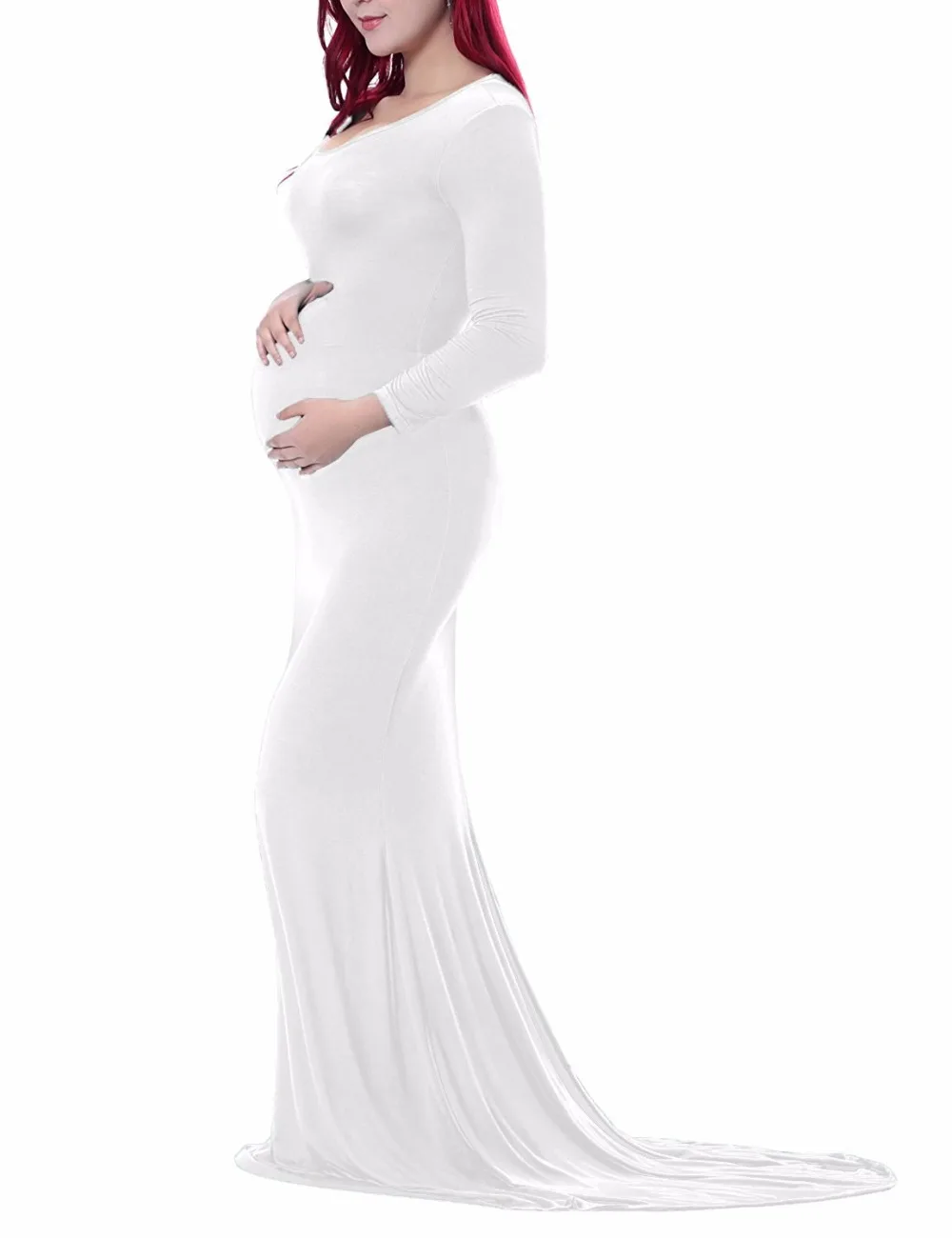 Fashion Maternity Dress for Photo Shoot Maxi Maternity Gown Shoulderless Lace Fancy Sexy Women Maternity Photography Props Fashion Maternity Dress for Photo Shoot Maxi Maternity Gown Shoulderless Lace Fancy Sexy Women Maternity Photography Props