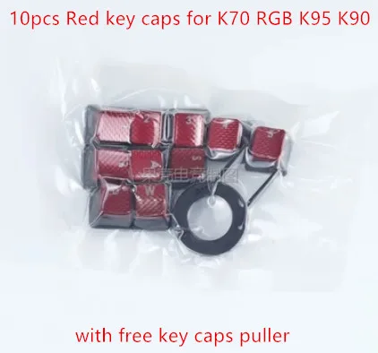 Оригинальные 104 шт. колпачки для ключей, подставка для запястья, кабель для клавиатуры Cor-sair K70 LUX RGB K95, оригинальные механические аксессуары для клавиатуры - Цвет: Красный
