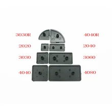 Venda quente CNC 3D Peças de Impressora Placa de Cobertura Tampa de Plástico preto para o Perfil De Alumínio DA UE 2020/2040/ 3030/3060/4040 nylon Endcap