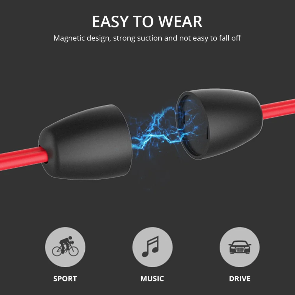 Wireless Headphones Bluetooth Earphone In ear Wireless Earphones with Mic Sport Magnetic In Ear Earbuds for Mobile Phones