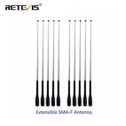 Antena de walkie talkie com 10 peças, antena telescópica para baofeng varinha 10 s retevis h777 rt5r ailunce hd1