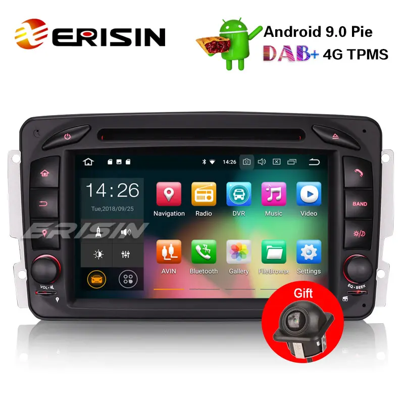 Perfect Erisin ES4863C 7" Car DVD Player GPS Android 8.1 DAB+ 4G Wifi TPMS DVR for Mercedes Benz Viano Vito W203 0