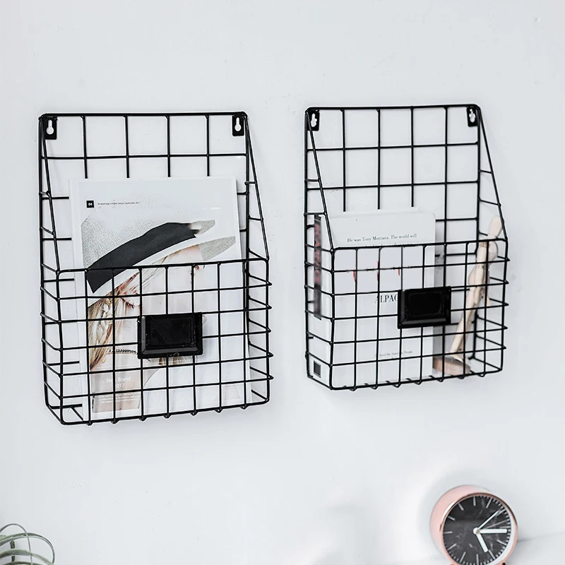 Best Iron Magazine Rack Newspaper Holder Organiser Book Rack Bookcase Bookshelf 1pcs