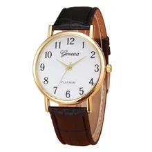 1PC Women Retro Design Leather Band Analog Quartz Wrist Watch Casual Wristwatch Montre Femme Relojes Mujer 2016 Female Clock#77