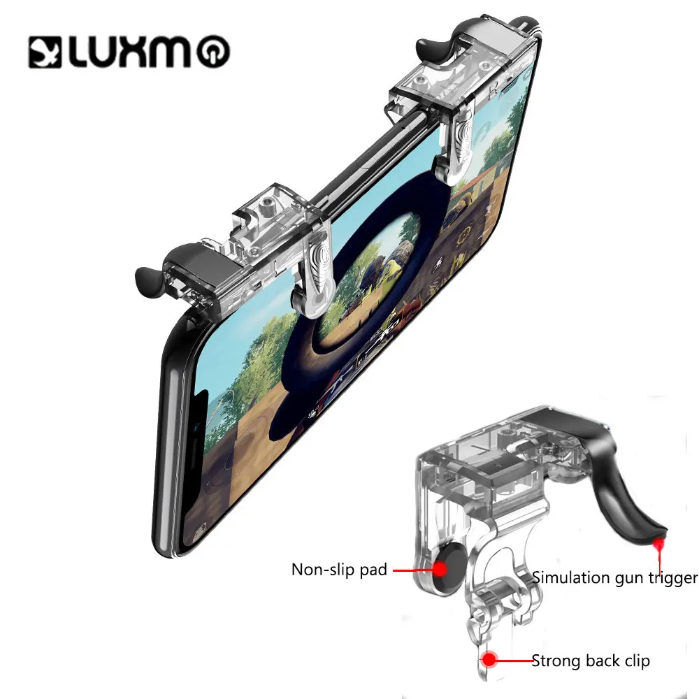 LUXMO 1 пара PUBG мобильный Aim ключ смартфон игровой триггер L1 R1 Shooter игровой контроллер огонь Кнопка прозрачный
