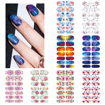 

ZKO 1 Sheet Flower Mystery Galaxies Designs Nail Art Stickers Beauty Water Decal Decorations Sticker Tools Nails Accessories