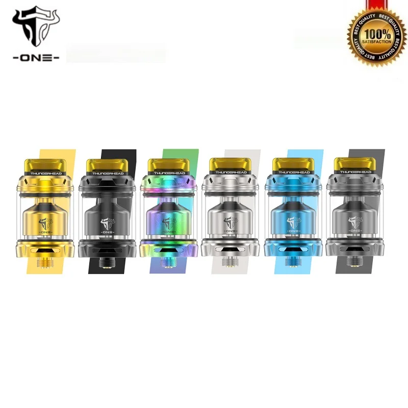 

Original ThunderHead Creations Tauren One RTA Vape Tank 24mm 2ml/4.5ml Atomizer Single Coil Vaporizer VS Hellvape Rebirth RTA