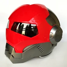 MASEI 610 яркий красный серый железный человек шлем мотоциклетный шлем половина шлем с открытым лицом шлем-каска для мотокросса s m l xl