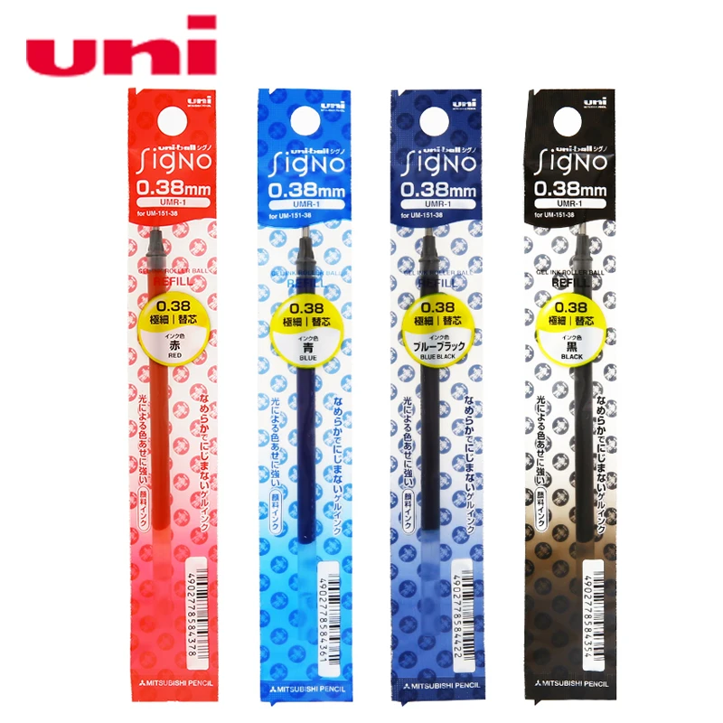 

12 Pcs/Lot Uni-Ball Signo Refill UNI Mitsubishi UMR-1 Gel Pen Refill 0.38mm Fine Financial For UM-151