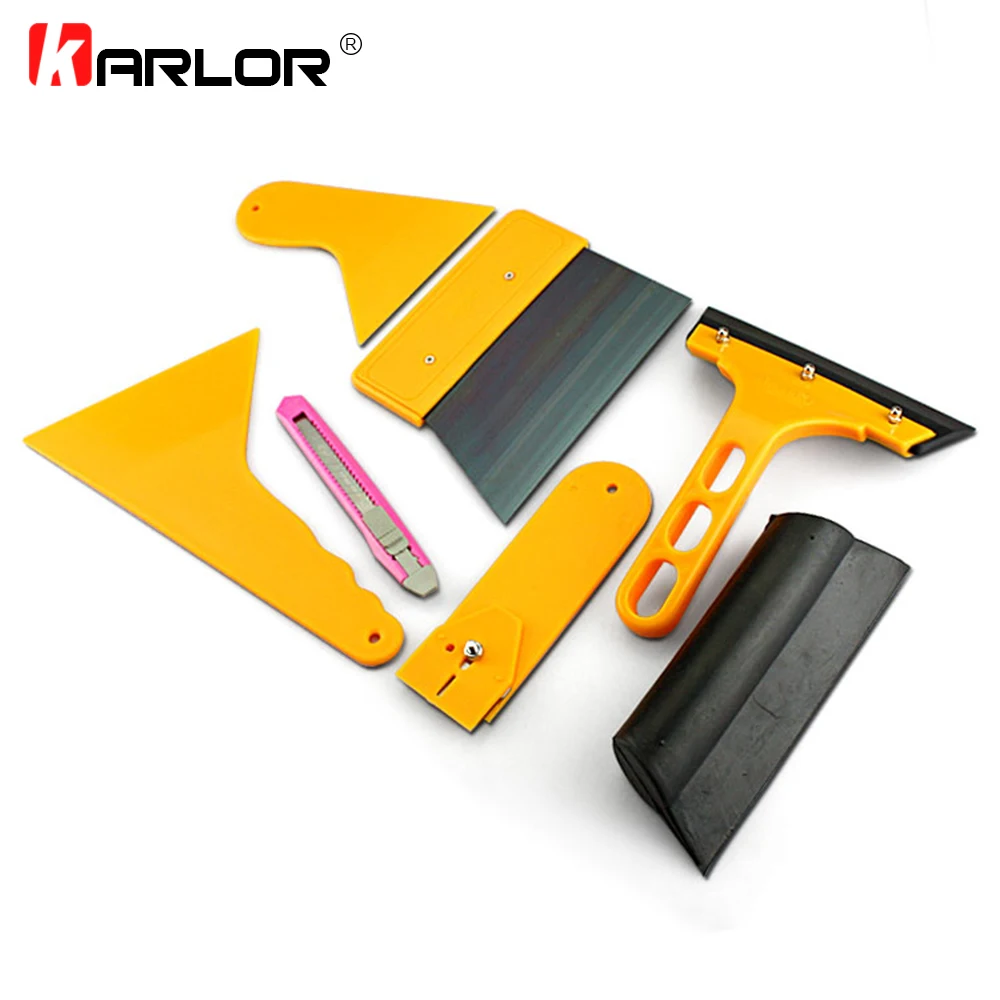 

7pcs/set Car Foil Scraper Tools Squeegee Car Window Tinting Auto Vinyl Film Install Wrapping Applicator Tools Scratch-less