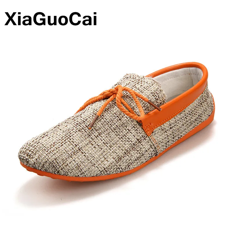 Men Shoes Spring Summer Breathable Fashion Weaving Men Casual Flat Home